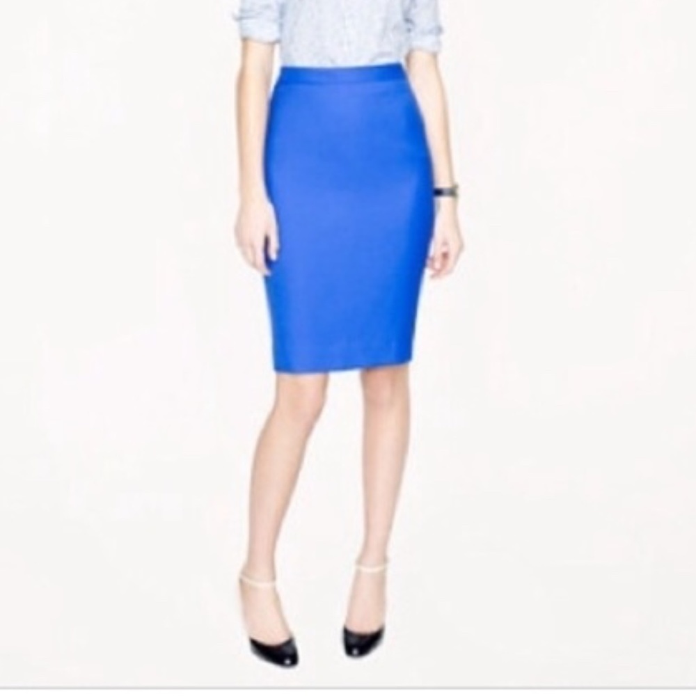 J. Crew The Iconic No. 2 Pencil Skirt in Bi-Stretch Cotton